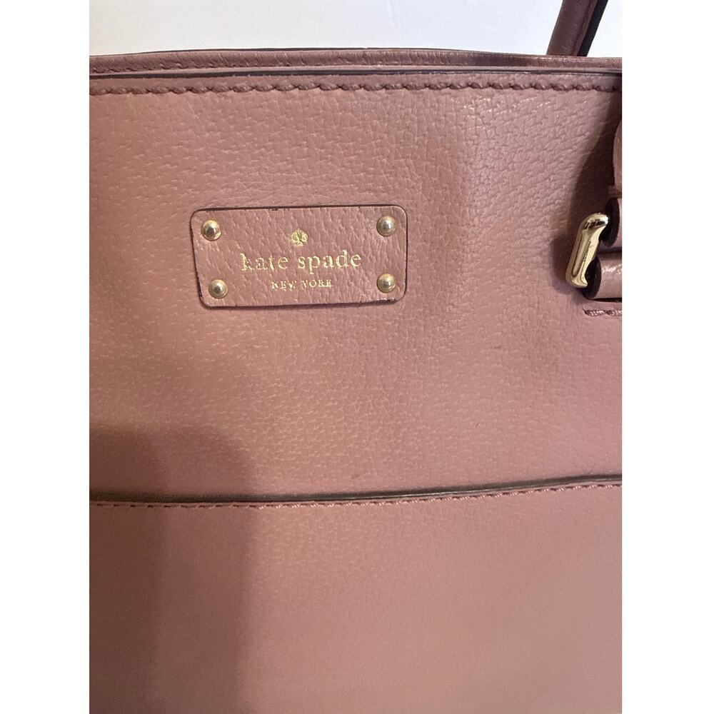 Kate Spade Lana Grove Street Satchel Pocketbook Dusty Peony Straps Leather - Picture 2 of 13